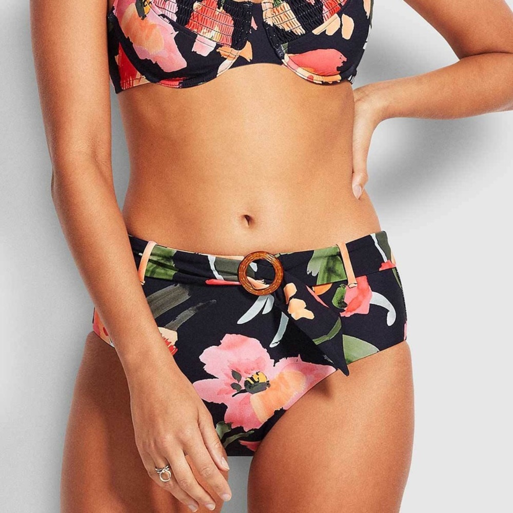 Seafolly - summer memoirs - wide side retro pant - indigo floral US6